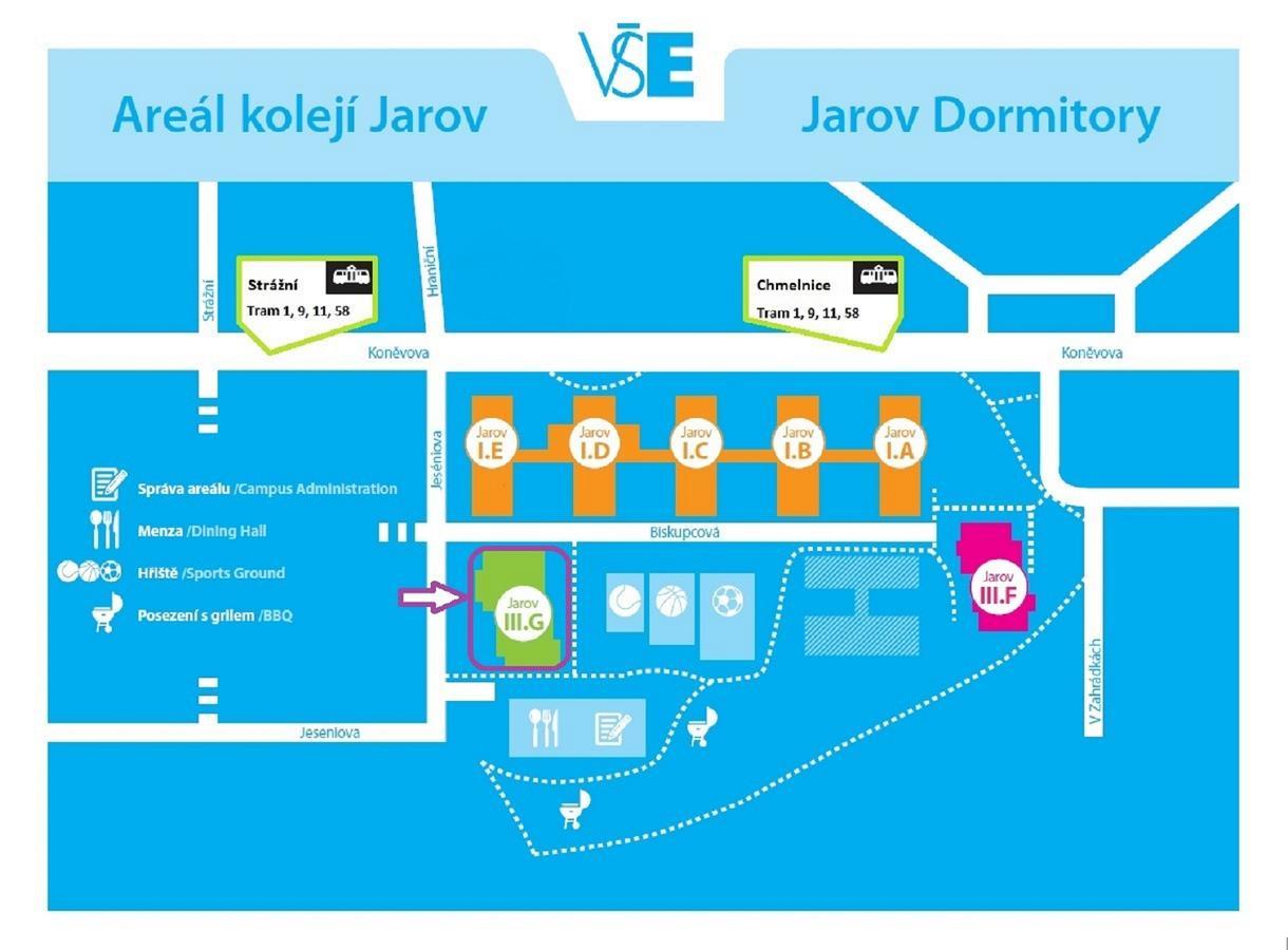 Хостел Eislerova Kolej Jarov *